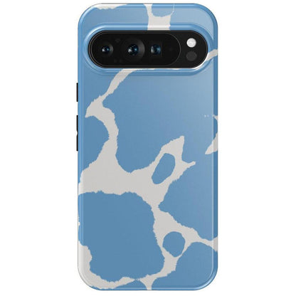 Current MOOd | Light Blue Cow Print Google Pixel Case Google Pixel Case Casetry Essential Google Pixel 9 Pro XL