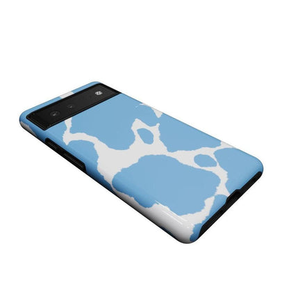 Current MOOd | Light Blue Cow Print Google Pixel Case Google Pixel Case Casetry