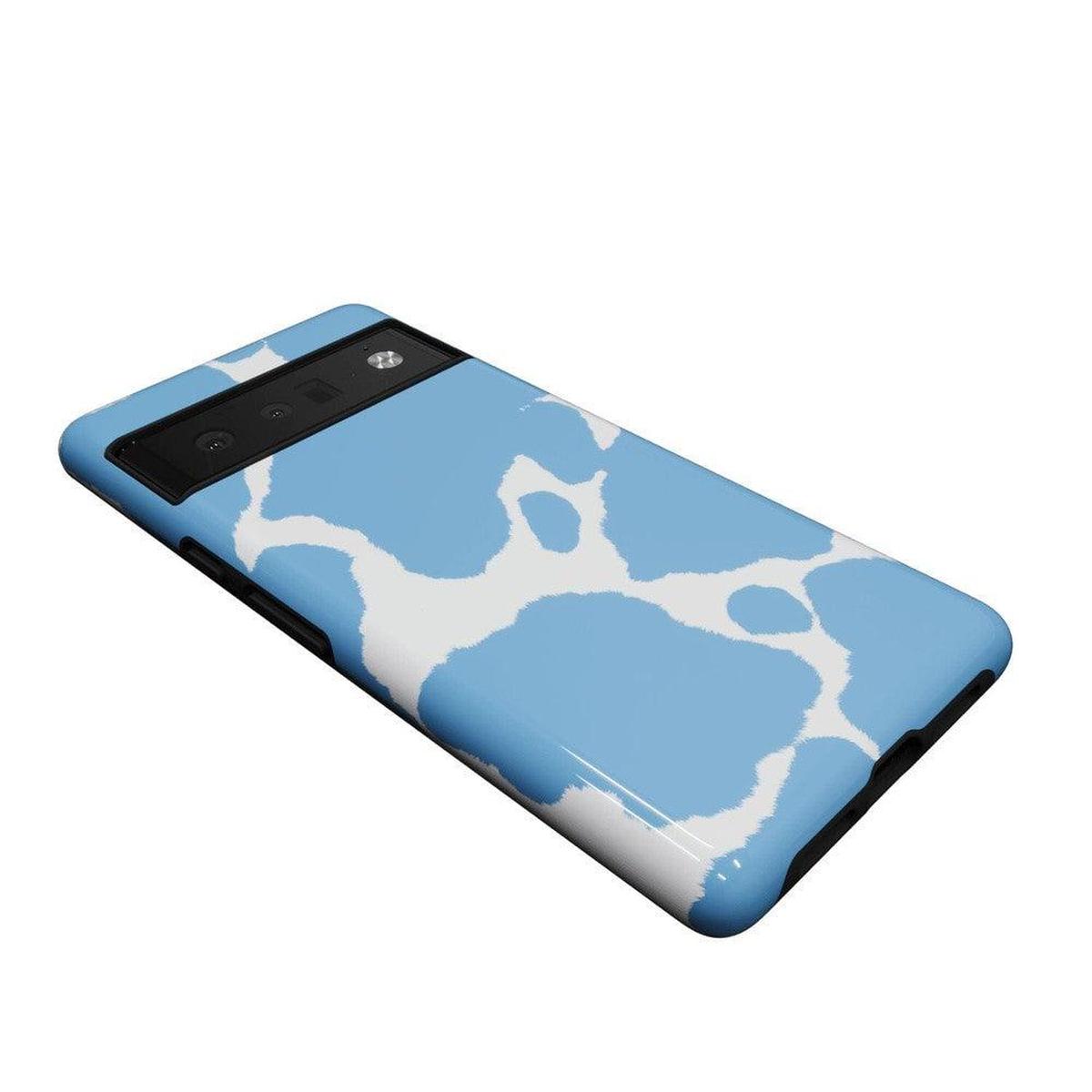 Current MOOd | Light Blue Cow Print Google Pixel Case Google Pixel Case Casetry