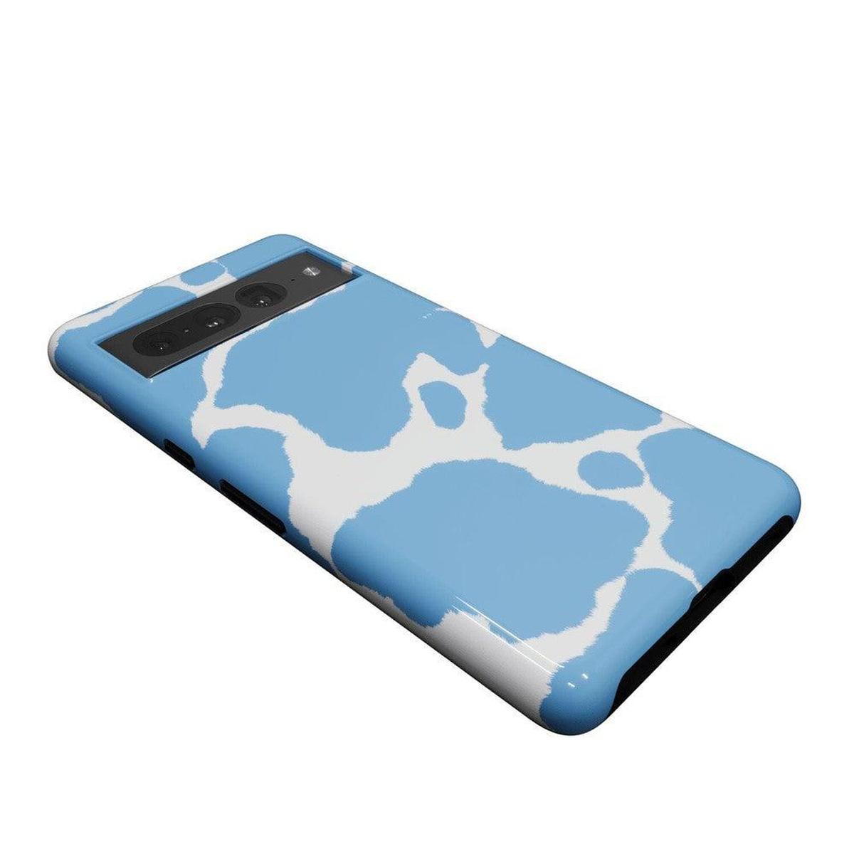 Current MOOd | Light Blue Cow Print Google Pixel Case Google Pixel Case Casetry