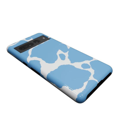 Current MOOd | Light Blue Cow Print Google Pixel Case Google Pixel Case Casetry