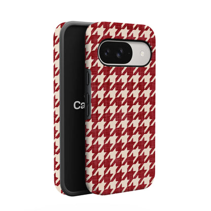 Scarlet Stitch | Red Houndstooth Case