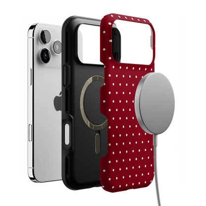 On the Dot | Maroon Polka Dot Case