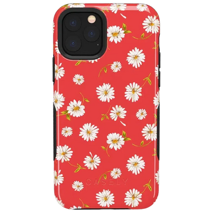 Daisy Daydream | Red Coral Floral Case iPhone Case get.casely Bold iPhone 11 Pro