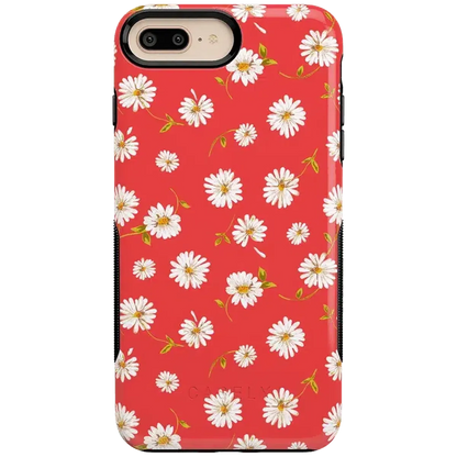 Daisy Daydream | Red Coral Floral Case iPhone Case get.casely Bold iPhone 6/7/8 Plus