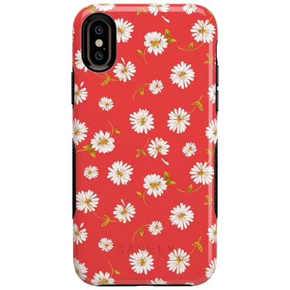 Daisy Daydream | Red Coral Floral Case iPhone Case get.casely Bold iPhone XS Max