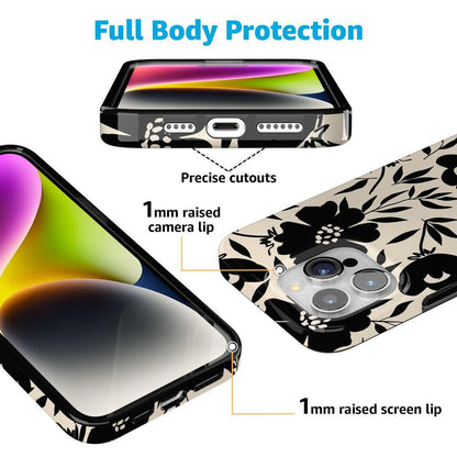 Dark Fantasy | Contrast Floral Case iPhone Case get.casely