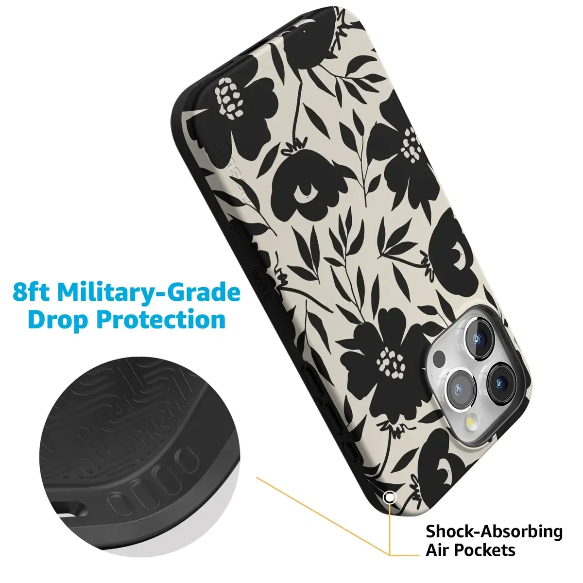 Dark Fantasy | Contrast Floral Case iPhone Case get.casely