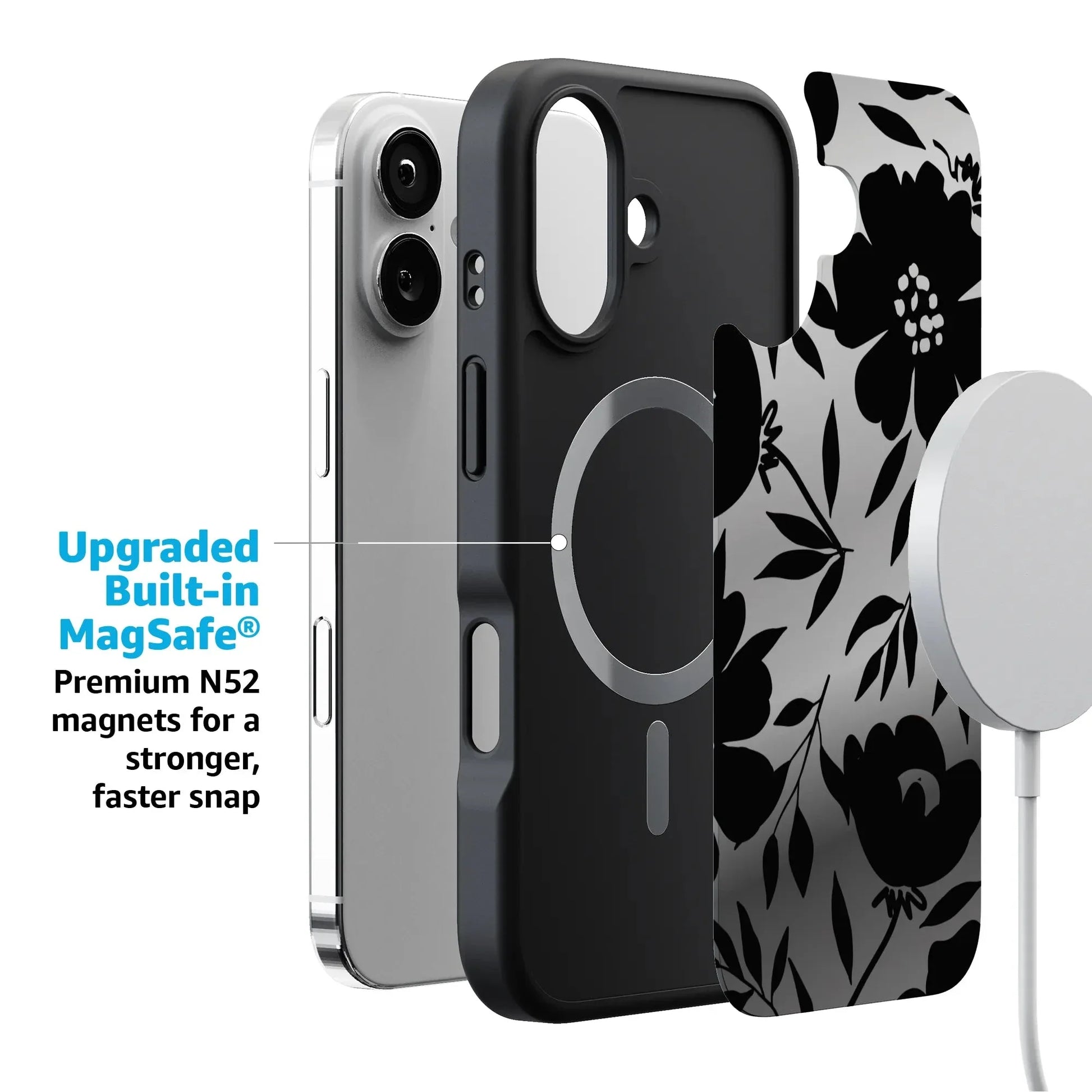 Dark Fantasy | Contrast Floral Case iPhone Case get.casely
