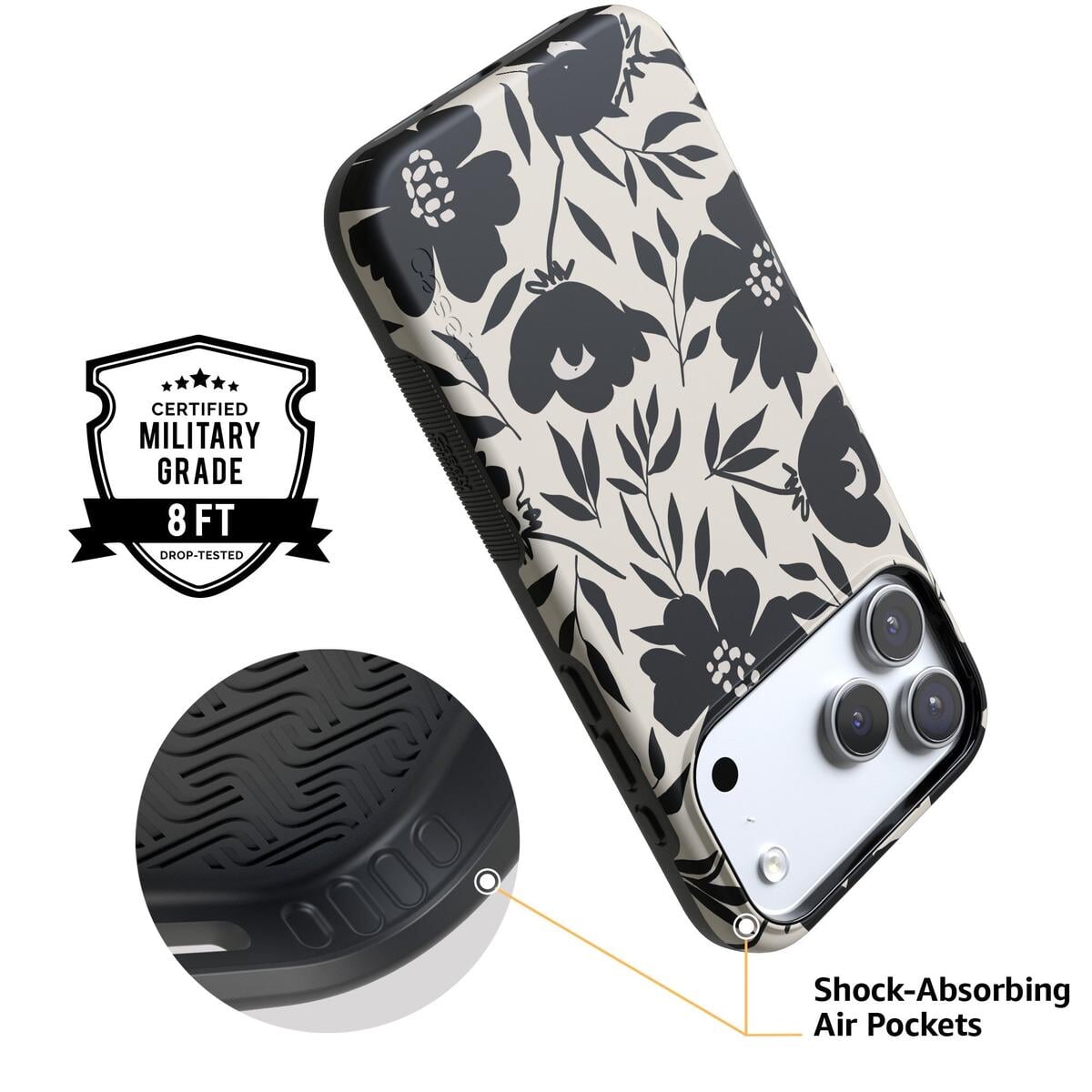 Dark Fantasy | Contrast Floral Case iPhone Case get.casely