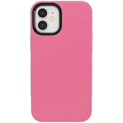 Dark Pink on Pink | Ultra-Protective Bold Case iPhone Case get.casely Bold iPhone 12 Mini