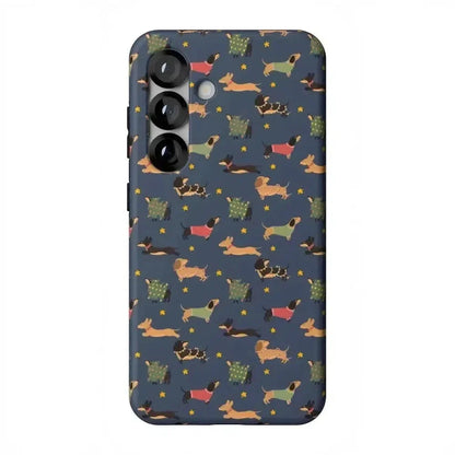Dashing Doxies | Dachshund Dog Case Phone Case Casetry Bold Flex + MagSafe® Galaxy S25