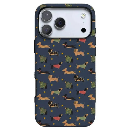 Dashing Doxies | Dachshund Dog Case Phone Case Casetry Bold Flex + MagSafe® iPhone 17 Pro Max