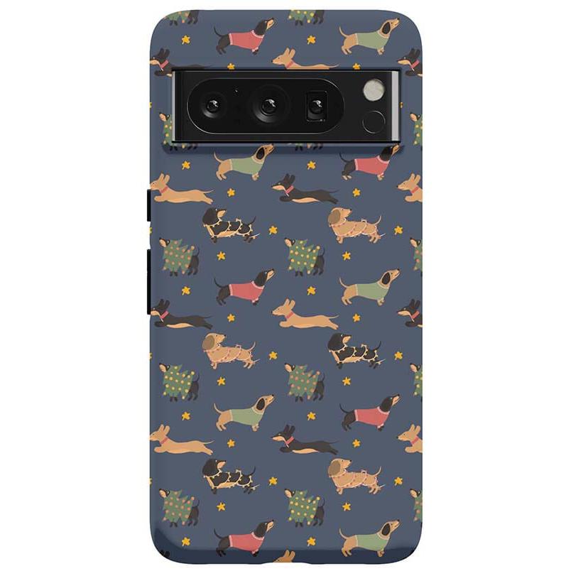 Dashing Doxies | Dachshund Dog Case Phone Case Casetry Essential Google Pixel 8 Pro