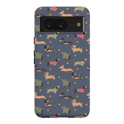 Dashing Doxies | Dachshund Dog Case Phone Case Casetry Essential Google Pixel 8