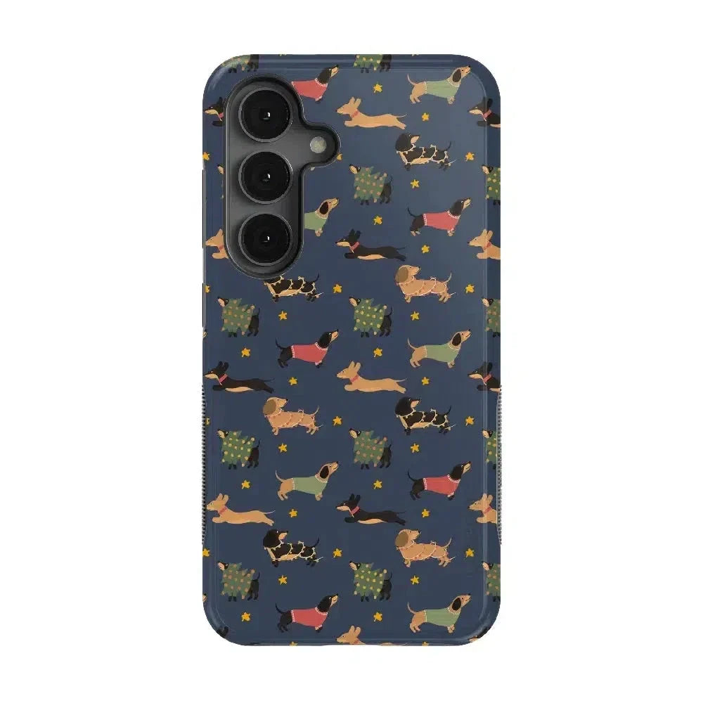 Dashing Doxies | Dachshund Dog Case Phone Case Casetry Essential + MagSafe® Galaxy S25 Plus