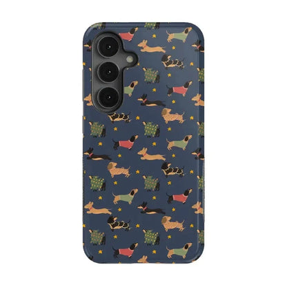 Dashing Doxies | Dachshund Dog Case Phone Case Casetry Essential + MagSafe® Galaxy S25 Ultra