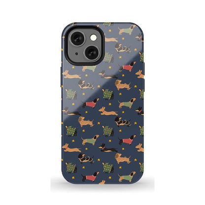 Dashing Doxies | Dachshund Dog Case Phone Case Casetry Essential + MagSafe® iPhone 13 Mini
