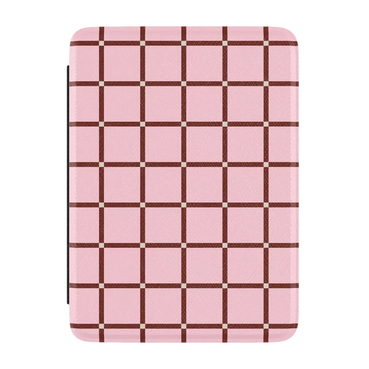 Uptown Gridlock | Pink Checkerboard Kindle Case | Casely