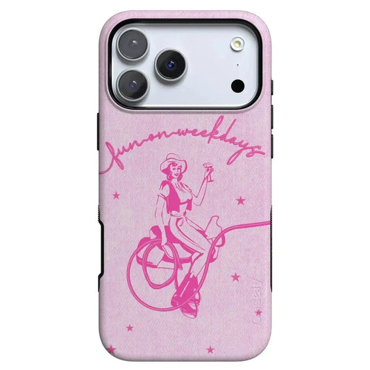 Denim Cowgirl | Fun on Weekdays Case iPhone Case get.casely Bold Flex + MagSafe® iPhone 17 Pro Max
