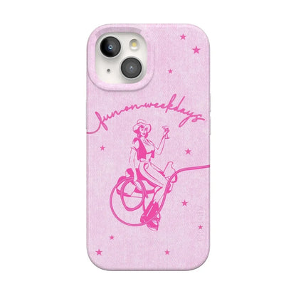 Denim Cowgirl | Fun on Weekdays Case iPhone Case get.casely Classic + MagSafe® iPhone 15