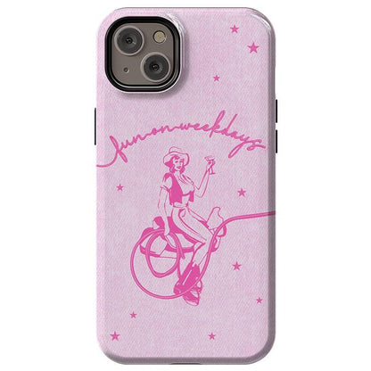 Denim Cowgirl | Fun on Weekdays Case iPhone Case get.casely Essential + MagSafe® iPhone 14 Plus