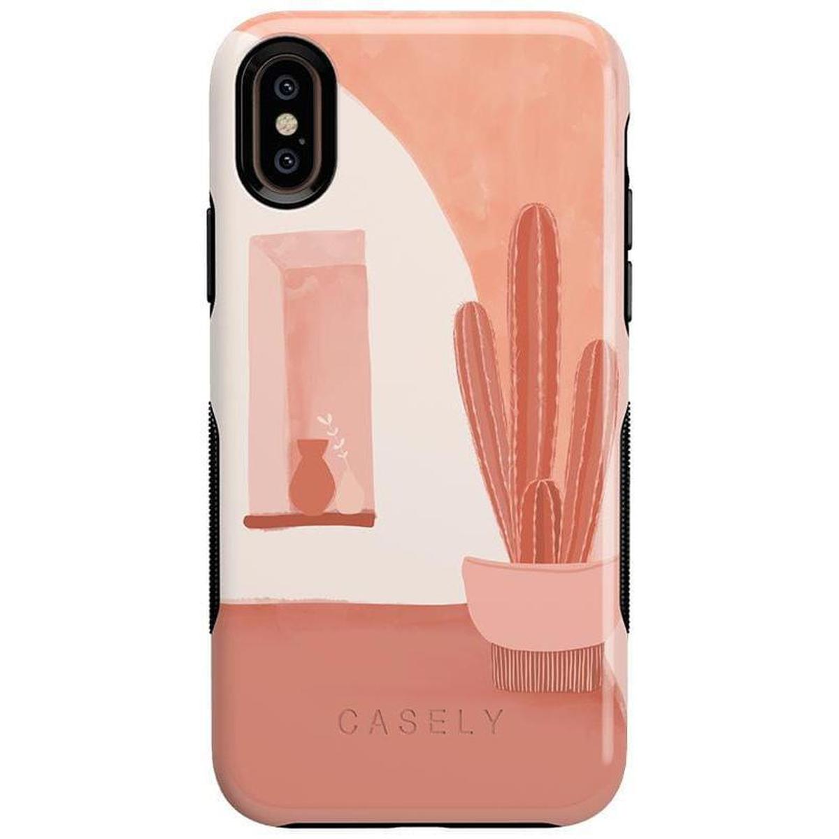 Desert Daze | Peachy Cactus Case iPhone Case get.casely Bold iPhone XS Max