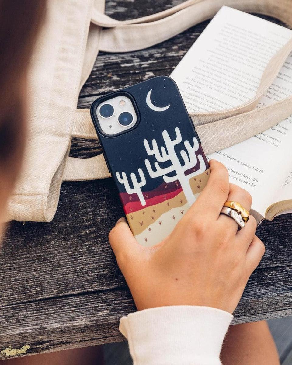 Desert Nights | Cactus Colorblock Case iPhone Case get.casely