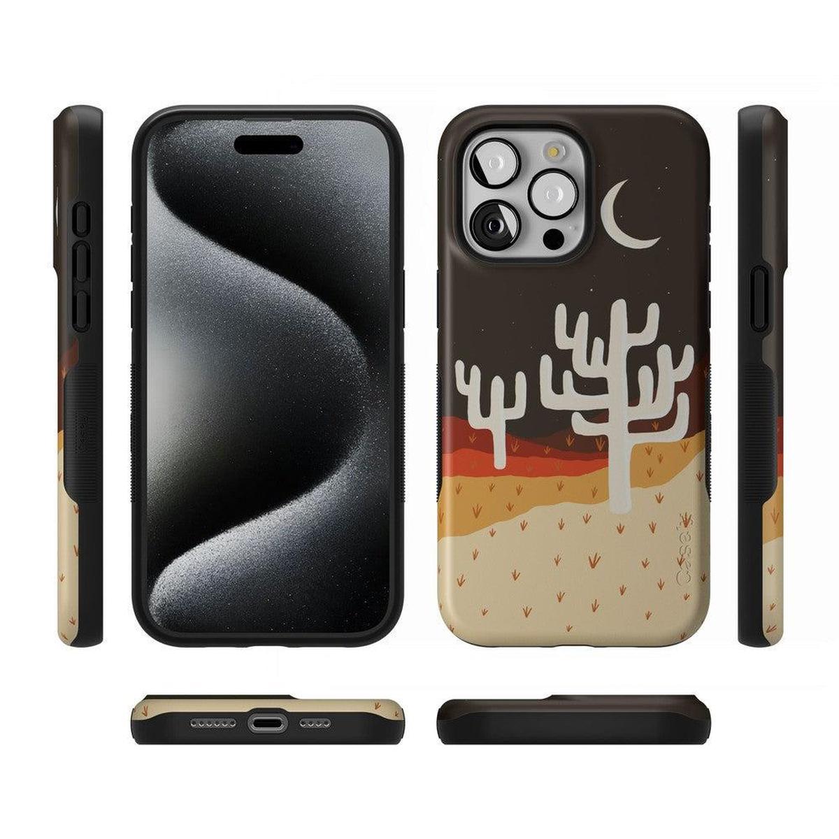 Desert Nights | Cactus Colorblock Case iPhone Case get.casely