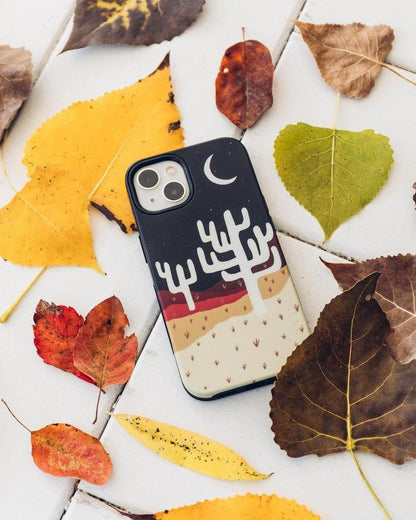 Desert Nights | Cactus Colorblock Case iPhone Case get.casely