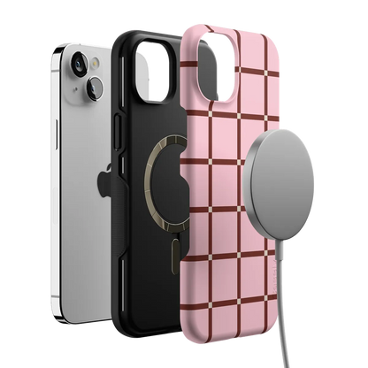 Uptown Gridlock | Pink Checkerboard Case