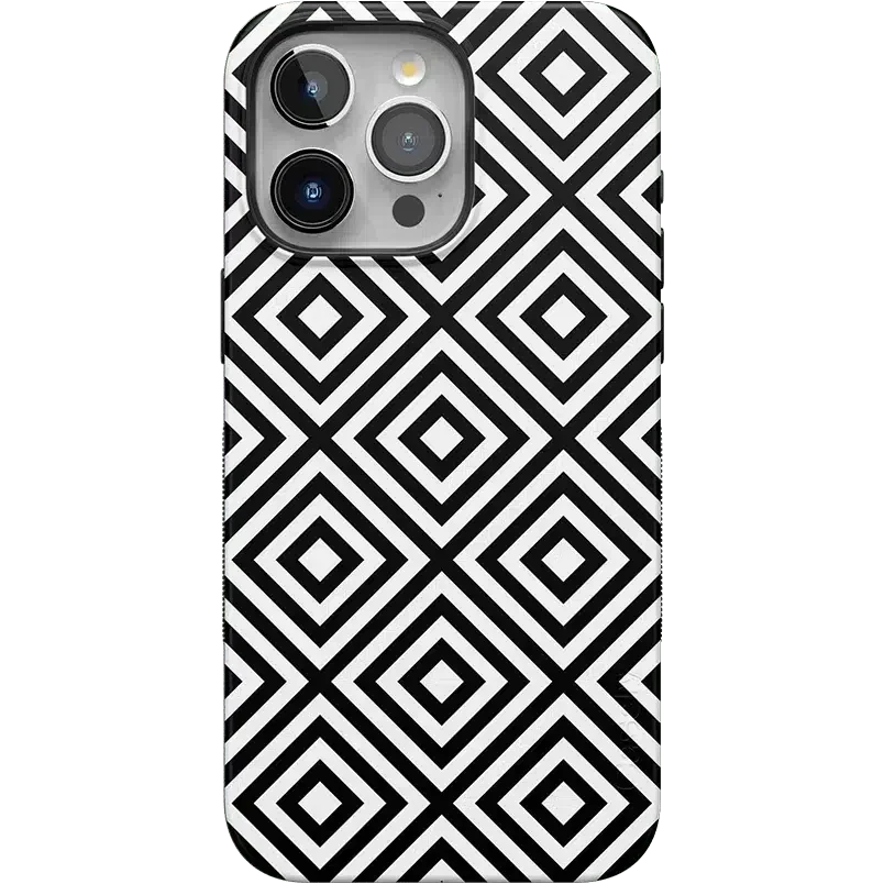 Diamonds | High Contrast Design Case Phone Case Casetry Bold Flex + MagSafe® iPhone 15 Pro Max