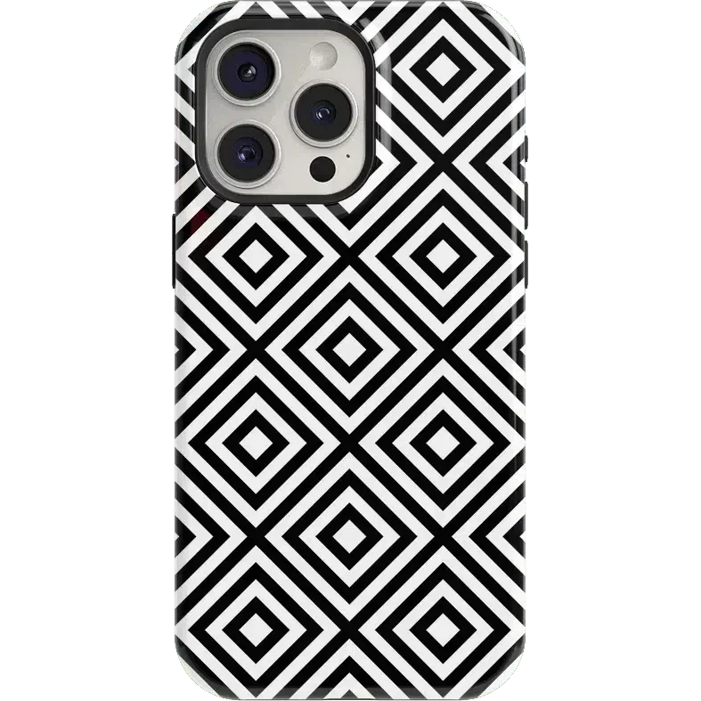 Diamonds | High Contrast Design Case Phone Case Casetry Essential + MagSafe® iPhone 15 Pro