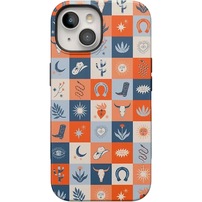 Dirt Road Chic | Western Squares Case iPhone Case get.casely Bold Flex + MagSafe® iPhone 15 Plus