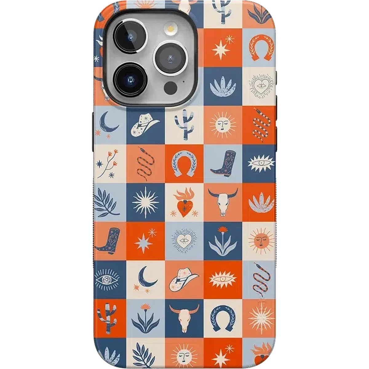 Dirt Road Chic | Western Squares Case iPhone Case get.casely Bold Flex + MagSafe® iPhone 15 Pro Max