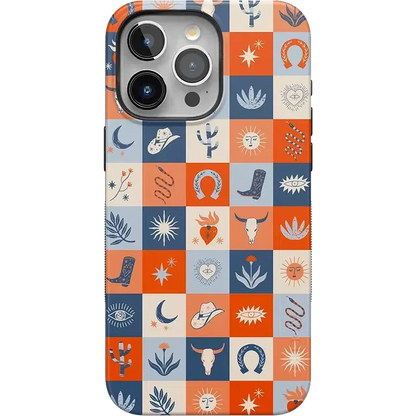 Dirt Road Chic | Western Squares Case iPhone Case get.casely Bold Flex + MagSafe® iPhone 15 Pro Max