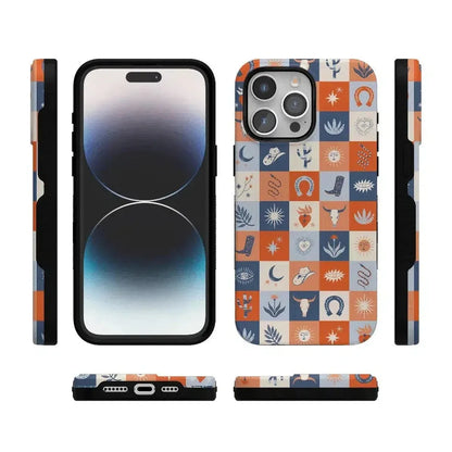 Dirt Road Chic | Western Squares Case iPhone Case get.casely