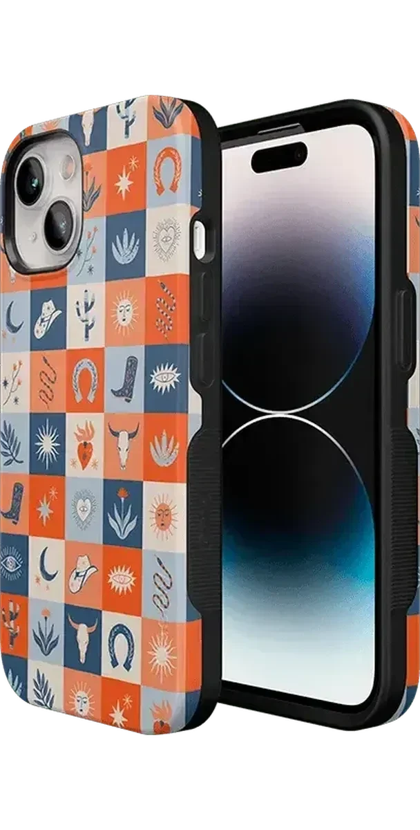 Dirt Road Chic | Western Squares Case iPhone Case get.casely