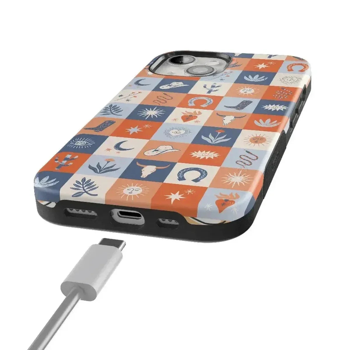 Dirt Road Chic | Western Squares Case iPhone Case get.casely