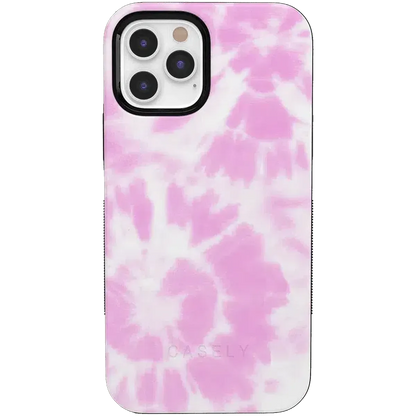 Down for Whatever | Light Pink Tie Dye Case iPhone Case get.casely Bold iPhone 12 Pro