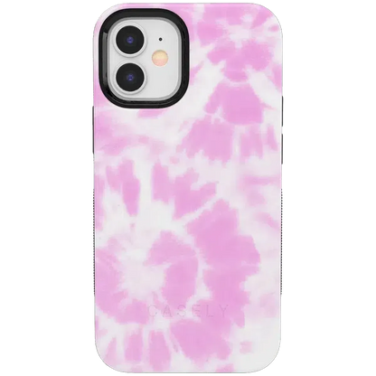 Down for Whatever | Light Pink Tie Dye Case iPhone Case get.casely Bold iPhone 12 Mini