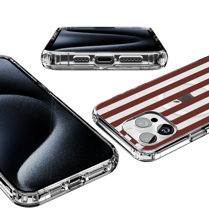 Sunday in Brooklyn | Burgundy Stripes Case