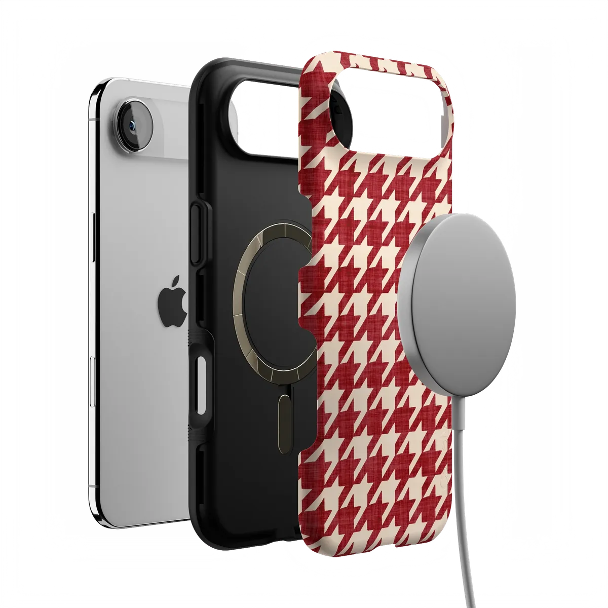Scarlet Stitch | Red Houndstooth Case