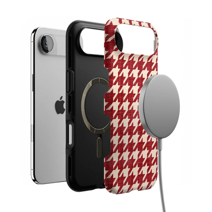 Scarlet Stitch | Red Houndstooth Case