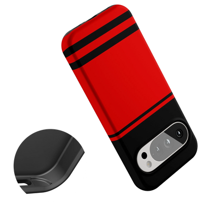 Storm Warning | Black & Red Stripes Case