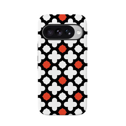 Red Lattice Tile | High Contrast Design Case