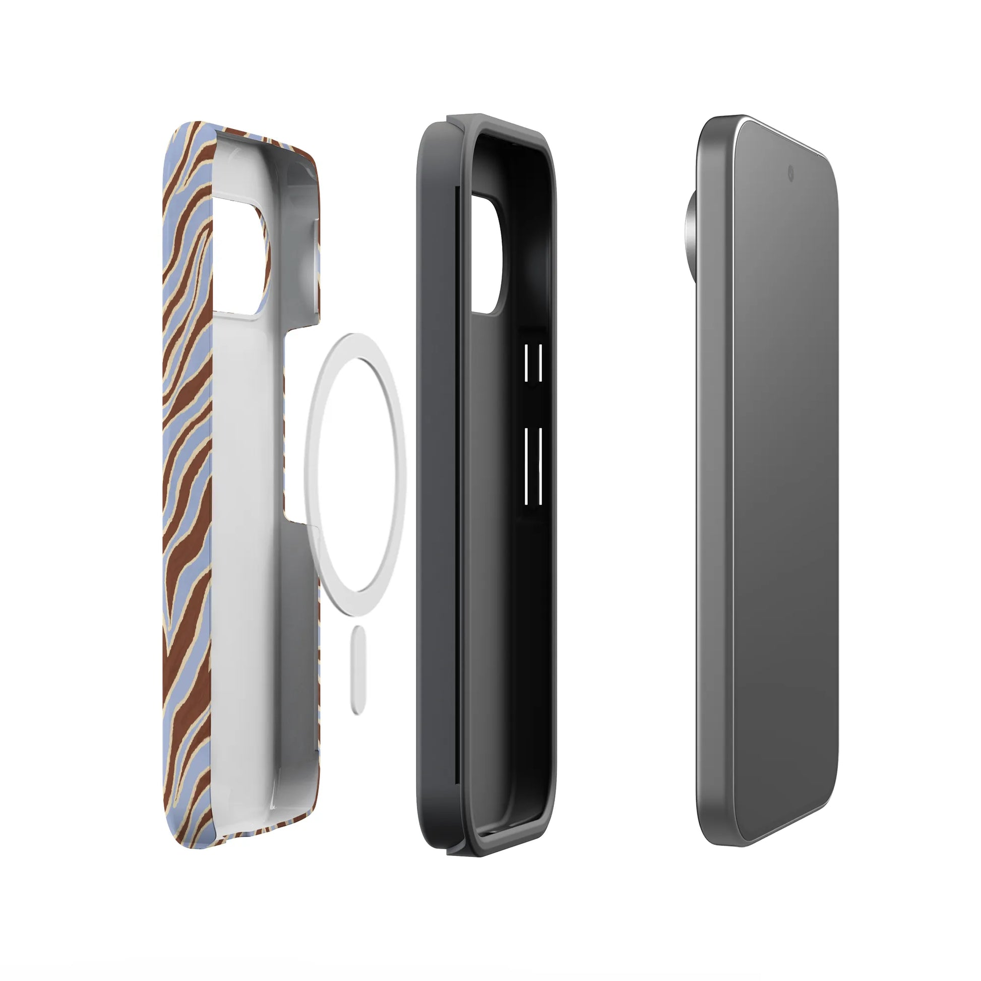 Untamed | Brown & Blue Zebra Case