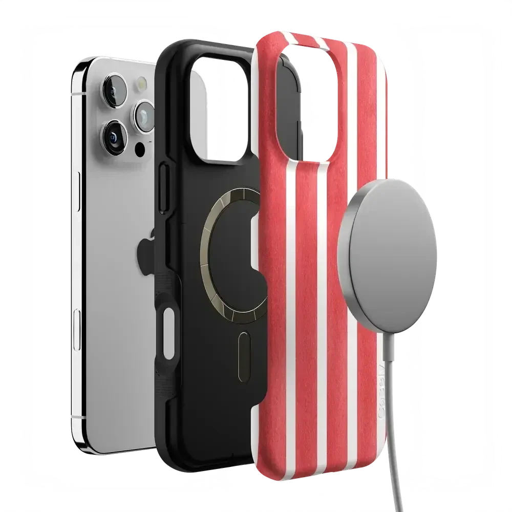 East Coast Summer | Red Stripes Case Phone Case Casetry