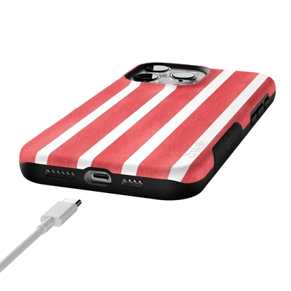 East Coast Summer | Red Stripes Case Phone Case Casetry