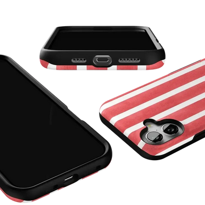 East Coast Summer | Red Stripes Case Phone Case Casetry